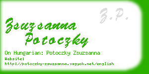 zsuzsanna potoczky business card
